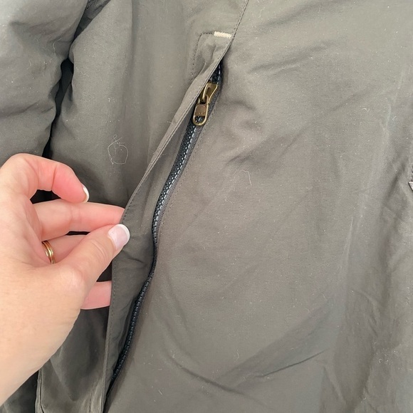 Eddie Bauer Mens Pullover Quarter Zip Nylon Jacket Size M‎ Olive Fleece Line - Picture 6 of 16